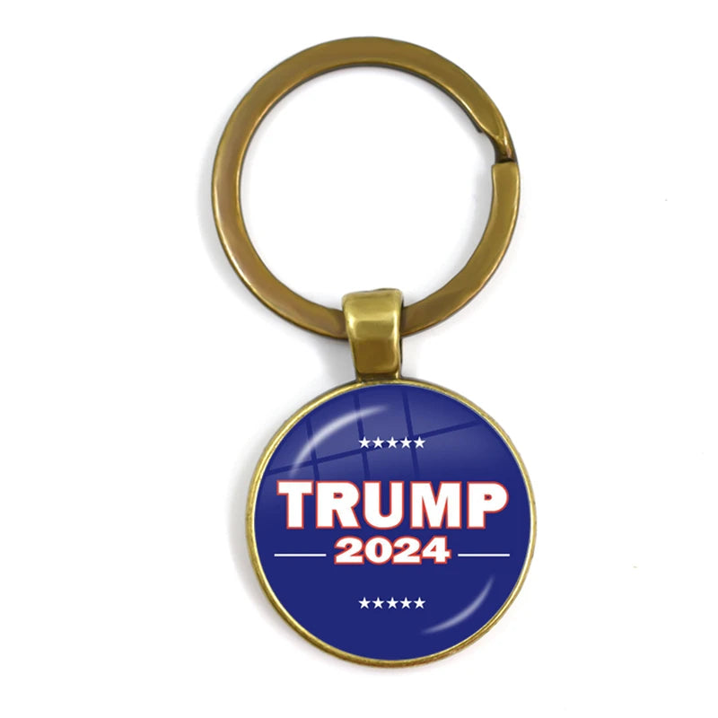 Women For Trump 2024 American USA Election Glass Cabochon Necklace