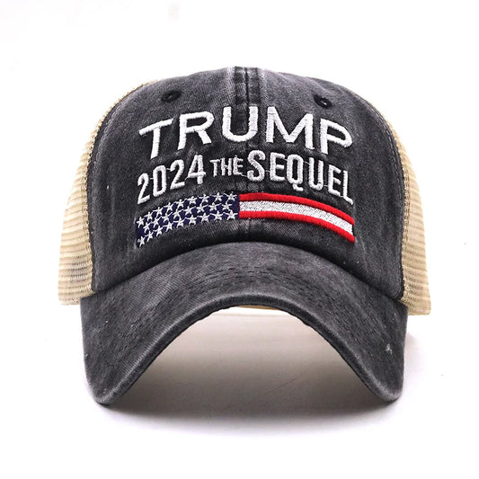 Trump 2024 Embroidered Mesh Cap