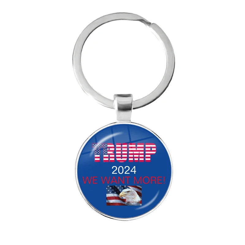 Women For Trump 2024 American USA Election Glass Cabochon Necklace