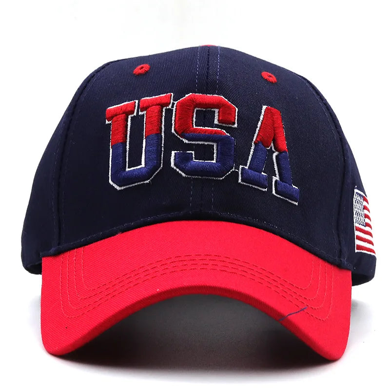 Embroidered Baseball Cap Adjustable Casual American Cotton Sun Hats Unisex