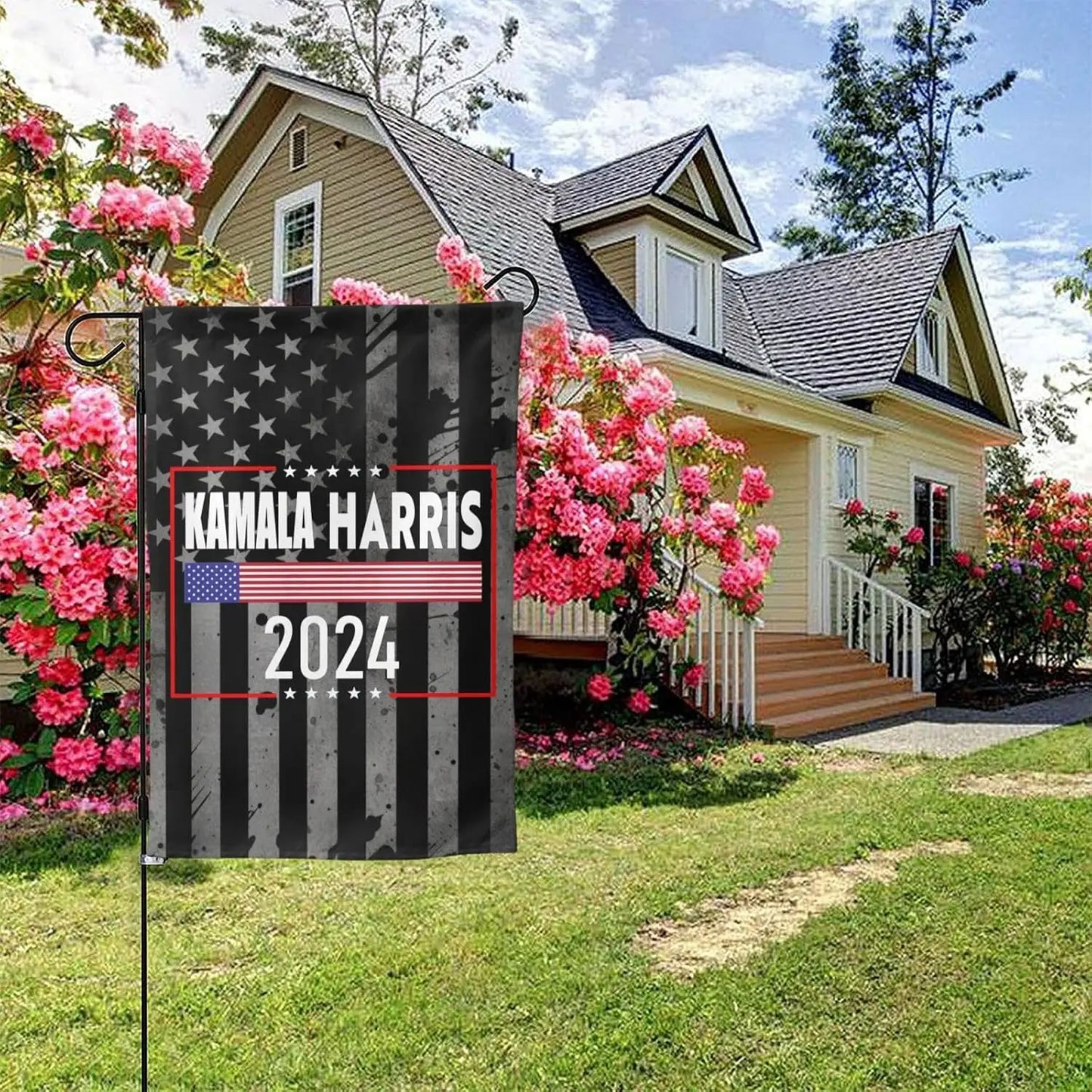 Kamala Harris For President 2024 Garden Flag 12.5"X18" Double Sided Yard Flag Indoor Outdoor Banner Home Decoration