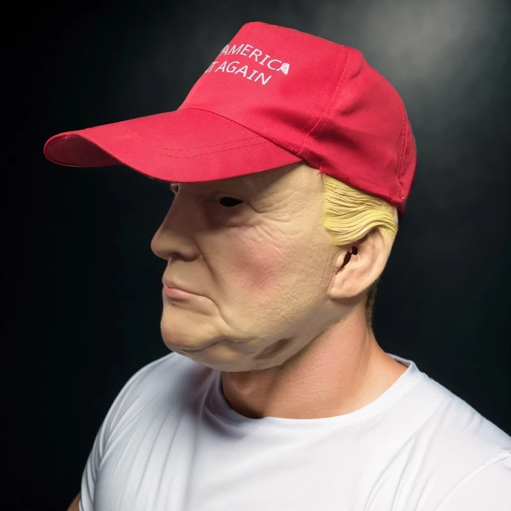 Trump Realistic Celebrity Masks With Hat