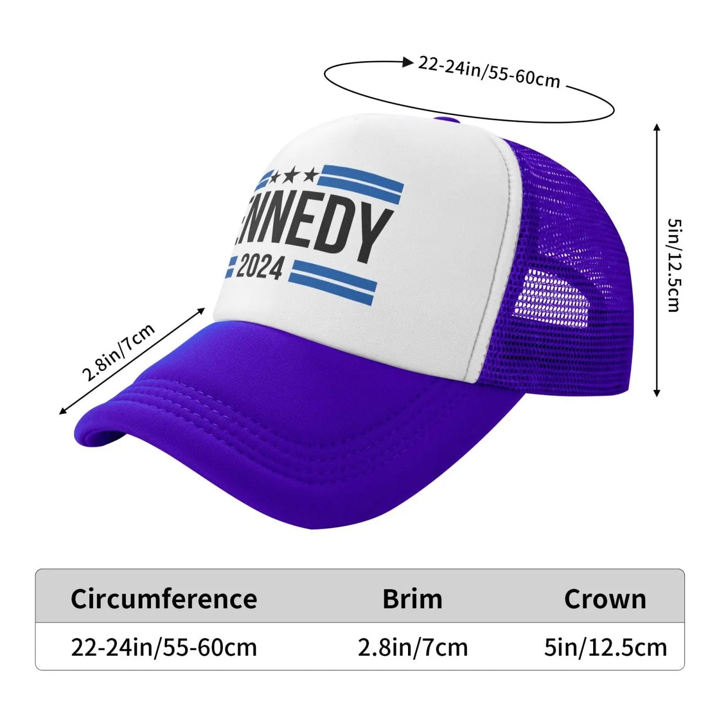 Robert Kennedy Jr. 2024 Presidential Election Kennedy 2024 RFK Jr. 2024 Mesh Hat Men Women Baseball Cap