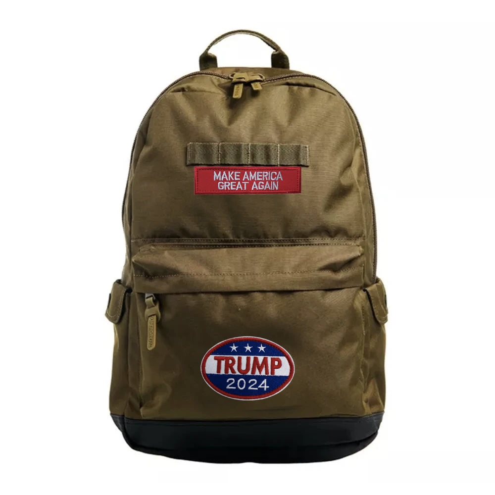 Donald Trump 2024 MAGA Patches 9x6cm Save America Again Make America Great Again Embroidered Hook and Loop Patch for Backpack