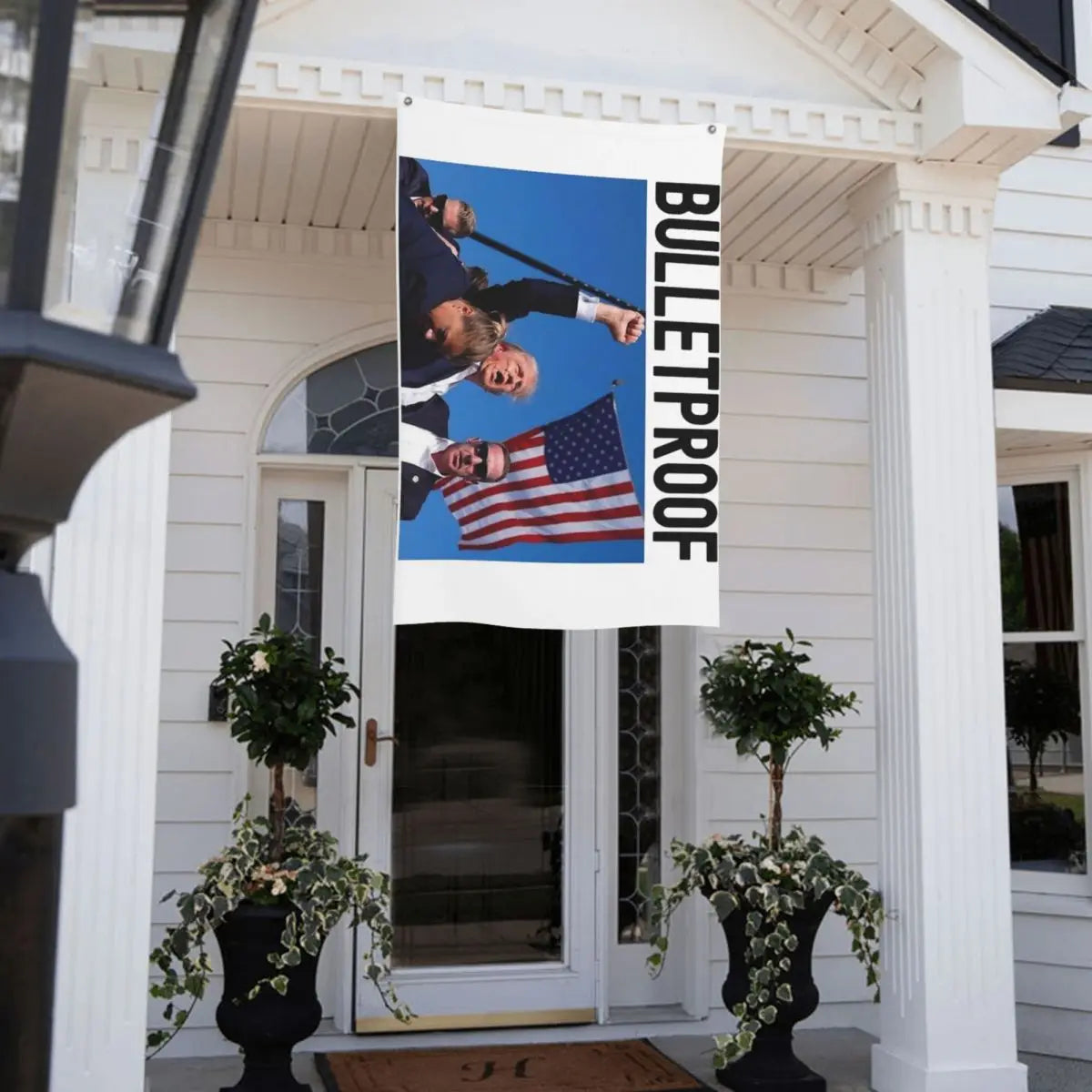 Donald Trump Shot Bulletproof Flag Double Sided Indoor Outdoor Banner Shooting Trump Rally Polyester Home Room Dorm Wall Decor