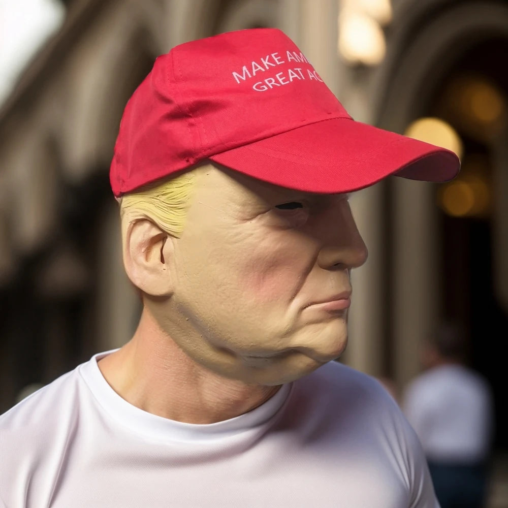 Trump Realistic Celebrity Masks With Hat