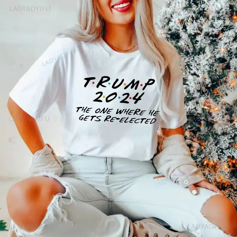 Trump Take America Back 2024 T shirt Make America Great Again Woman Graphic T Shirts Fight