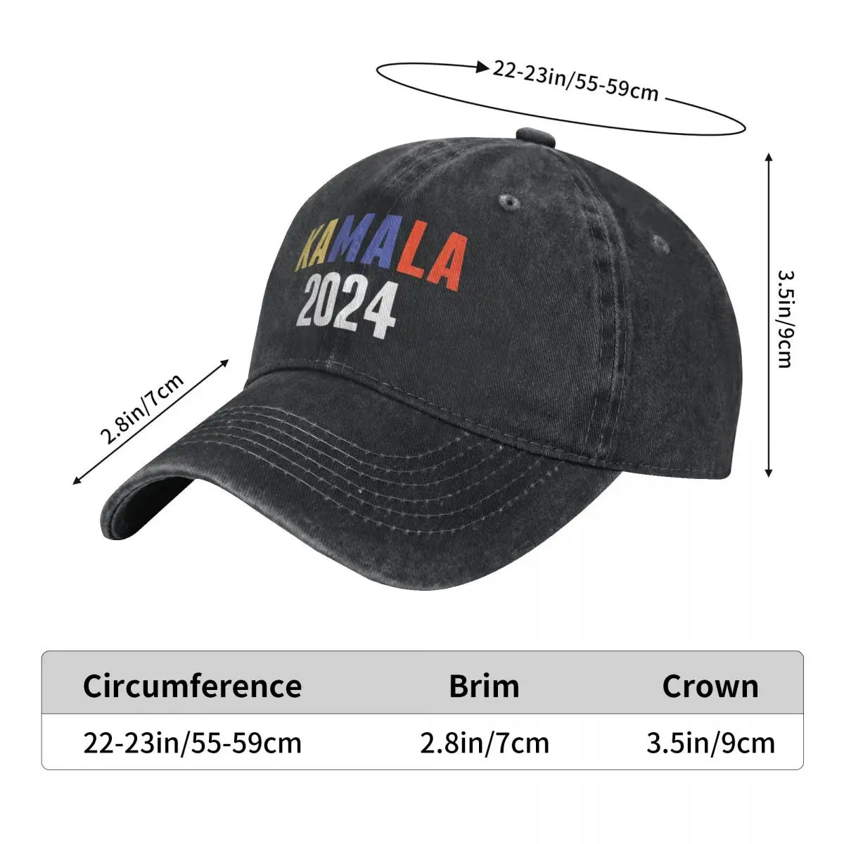 Kamala Harris 2024 President Campaign Baseball Cap