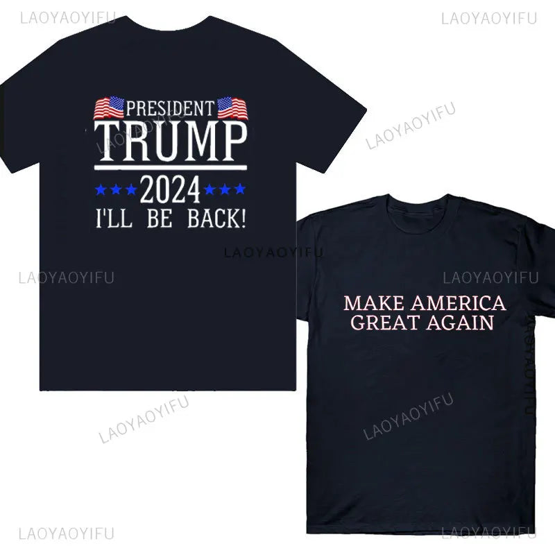 Trump 2024 Make America Great Again T-shirt Election Shirts 100% Cotton