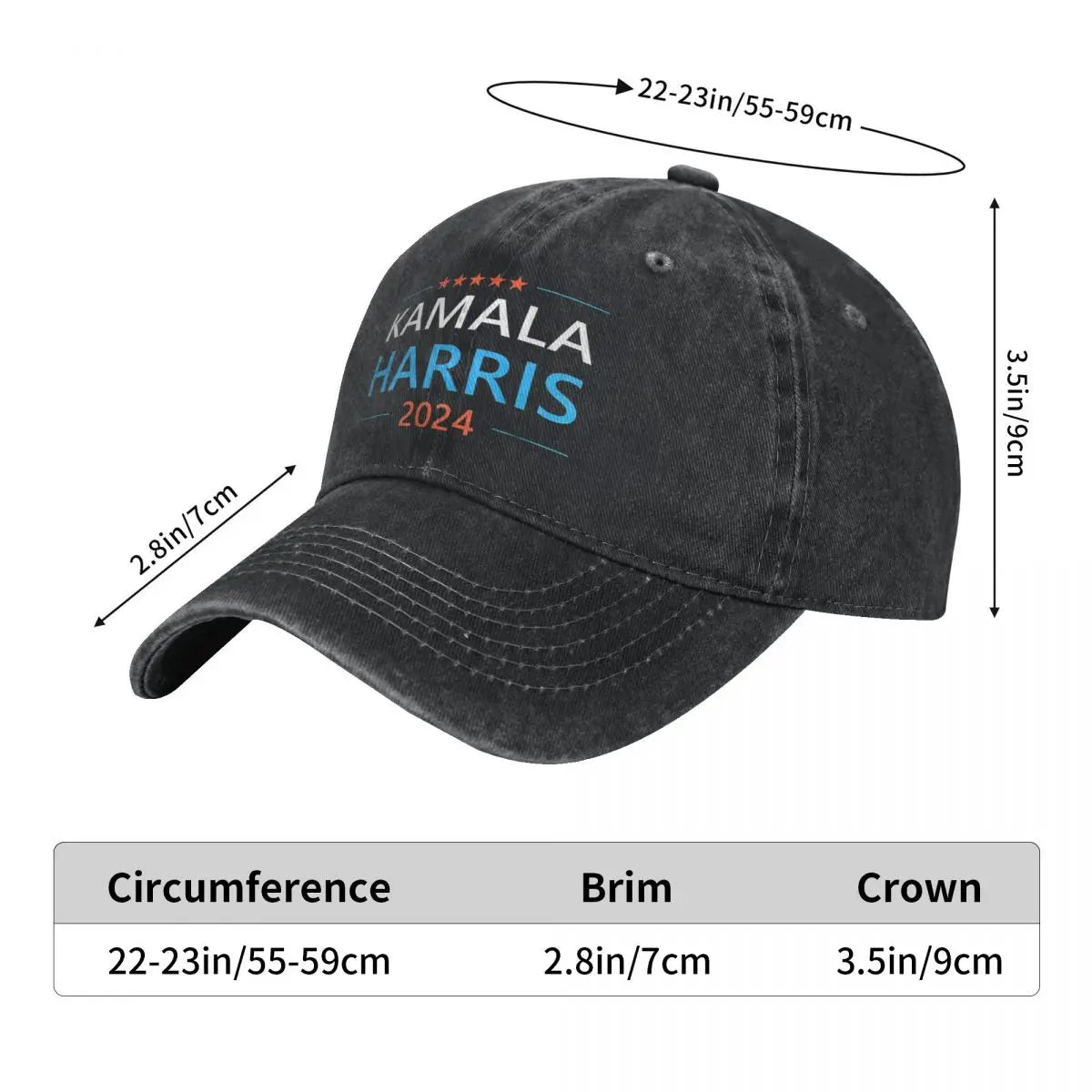 Kamala Harris 2024 President Campaign Baseball Cap