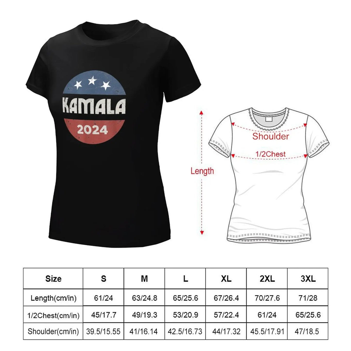 Kamala Harris 2024 For President Campaign T-Shirt lady clothes