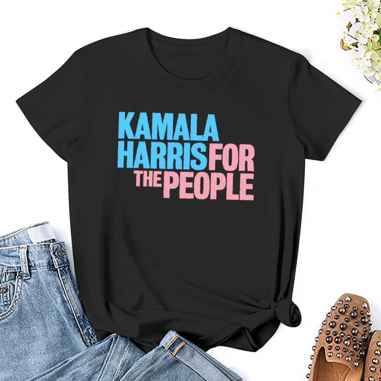 Kamala Harris for the People 2024 President Campaign T-shirt lady